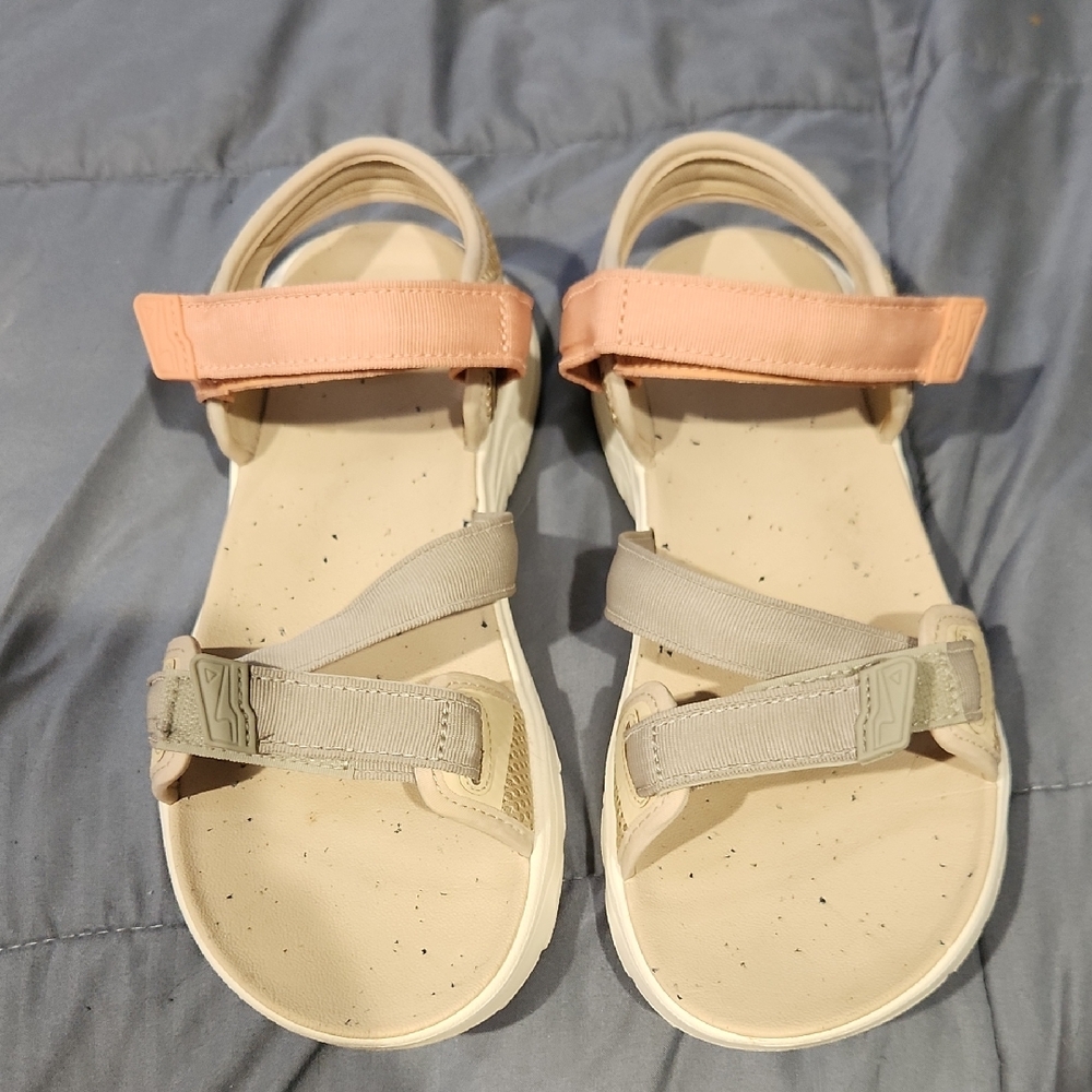 Women's Sandals with Pink and Gray Strap- tevas